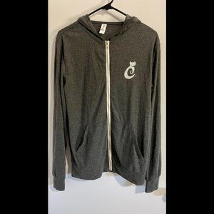 Cat Lady "Meow" Zip Up Hoodie, Size L